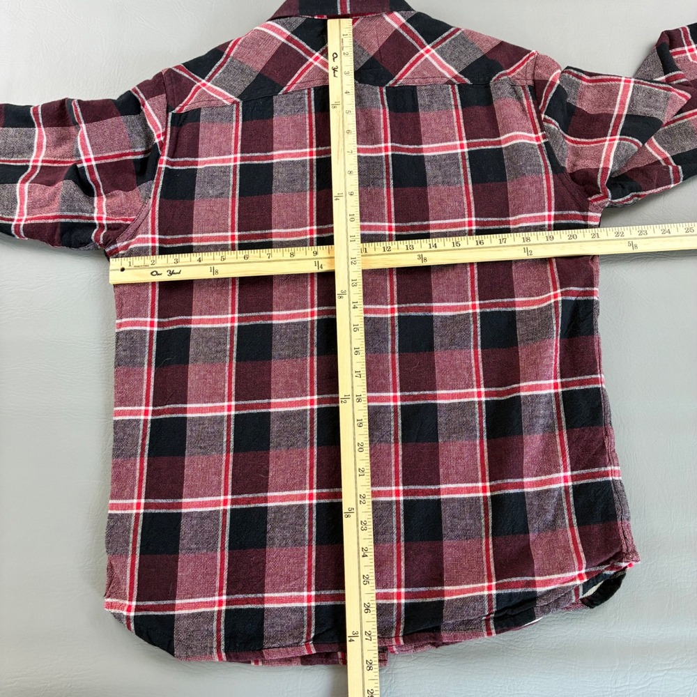 Rocawear Grit Iron Work Wear Mens Large Red Black Plaid Lined Flannel Shirt Read - Picture 4 of 14